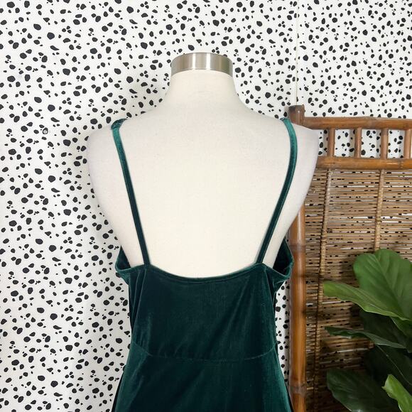Victoria’s Secret | Y2K Vintage Forest Green Velvet Lingerie Pajama Mini Dress S - Picture 7 of 10
